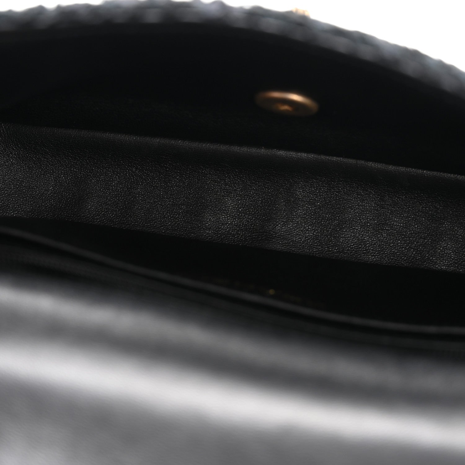 Chanel Tweed Quilted Mini Side Pearl Flap Bag Black 13 of 37