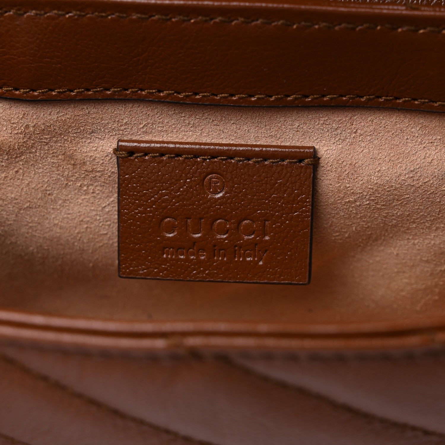 Gucci Azalea Calfskin Matelasse Diagonal Super Mini GG Marmont Shoulder Bag Cuir 6 of 11