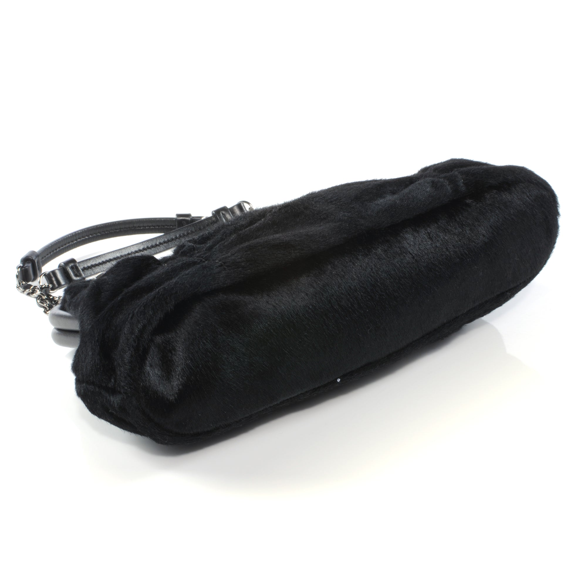 Chanel Pony Hair Small Sharpei Frame Tote Black 4 of 8