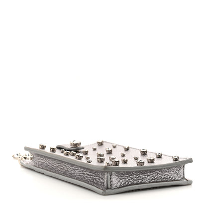 Miu Miu Calfskin Crystal Crossbody Silver 4 of 14