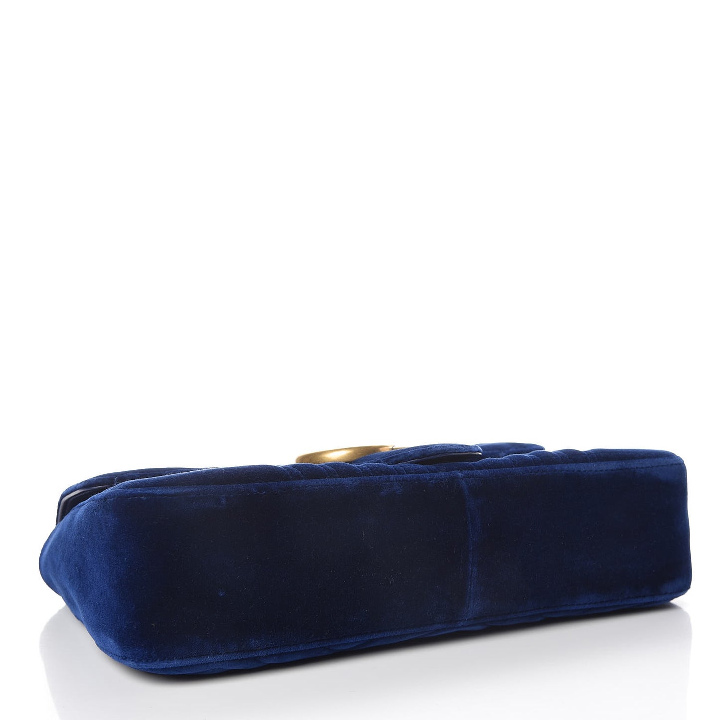 Velvet Matelasse Medium GG Marmont Shoulder Bag Cobalt Blue