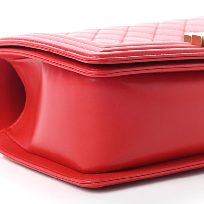 Chanel Lambskin Quilted Medium Boy Flap Red 8 of 9