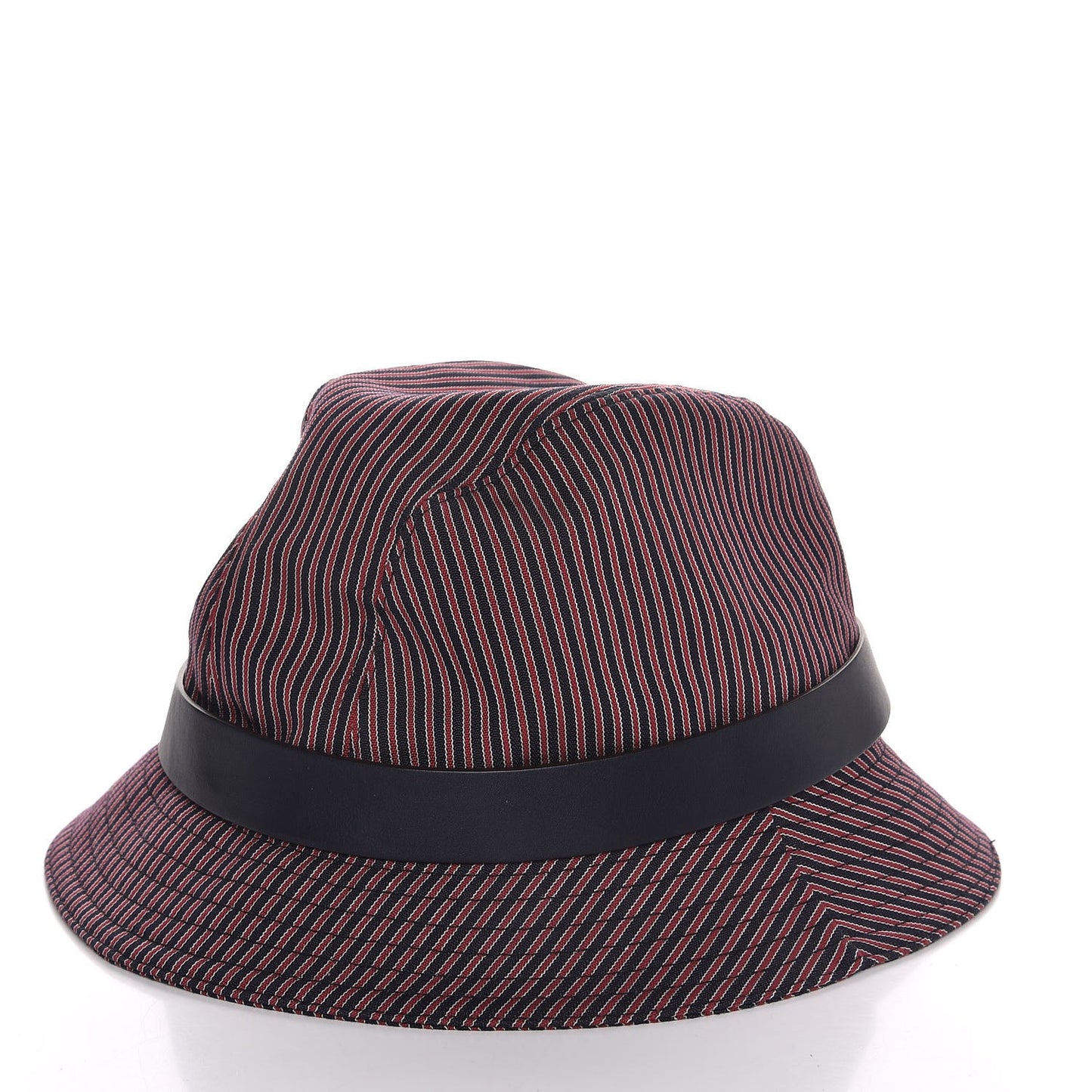 Cotton Stripe Bucket Hat L Red Black