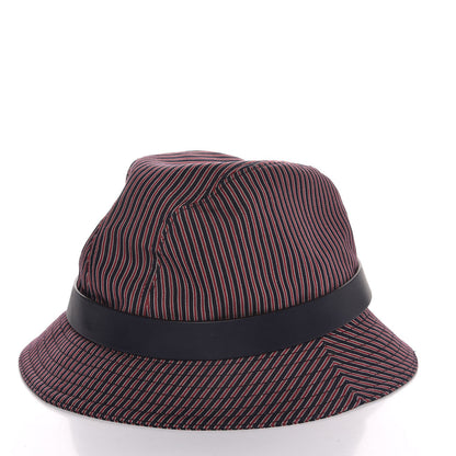 Gucci Cotton Stripe Bucket Hat L Red Black 1 of 8