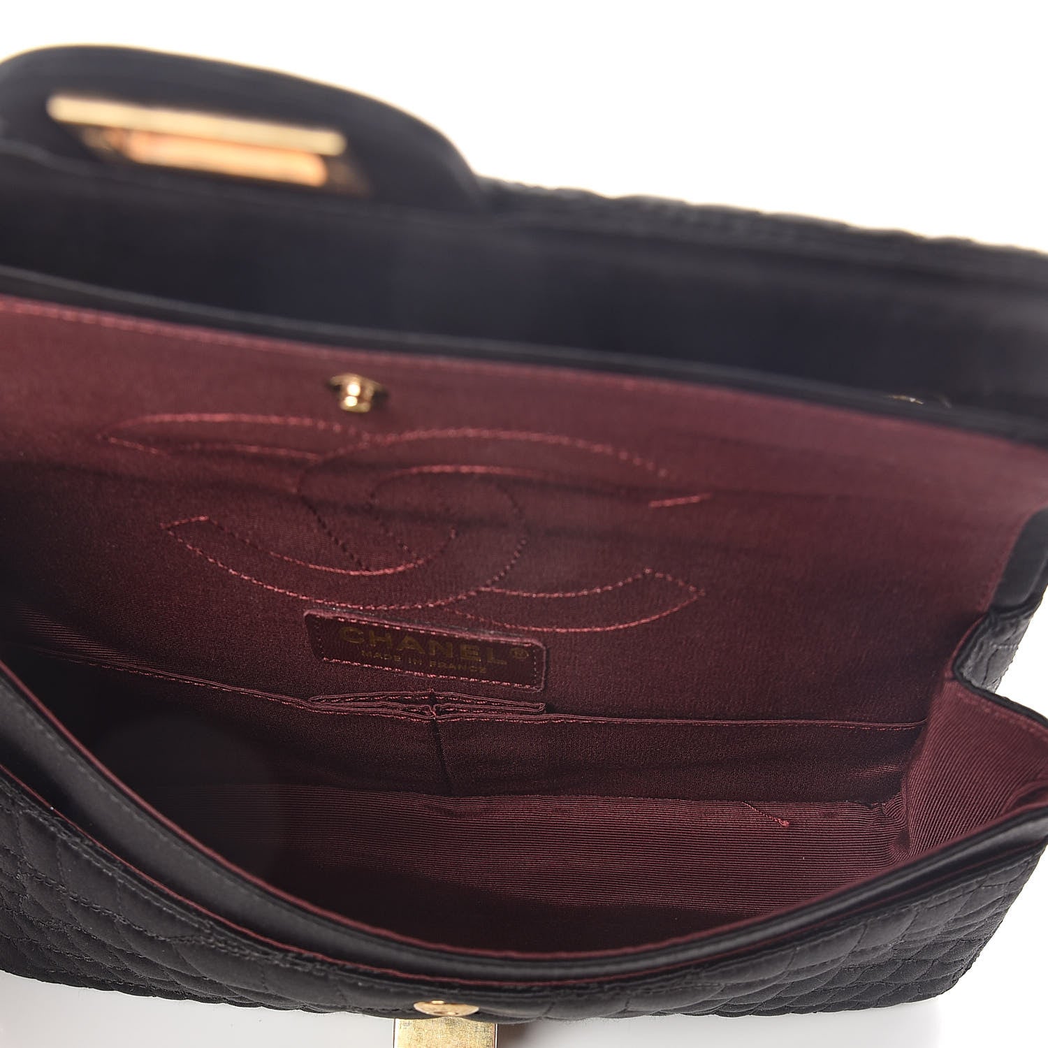 Chanel Satin Coco's Croc 2.55 Reissue 225 Flap Black 5 of 10