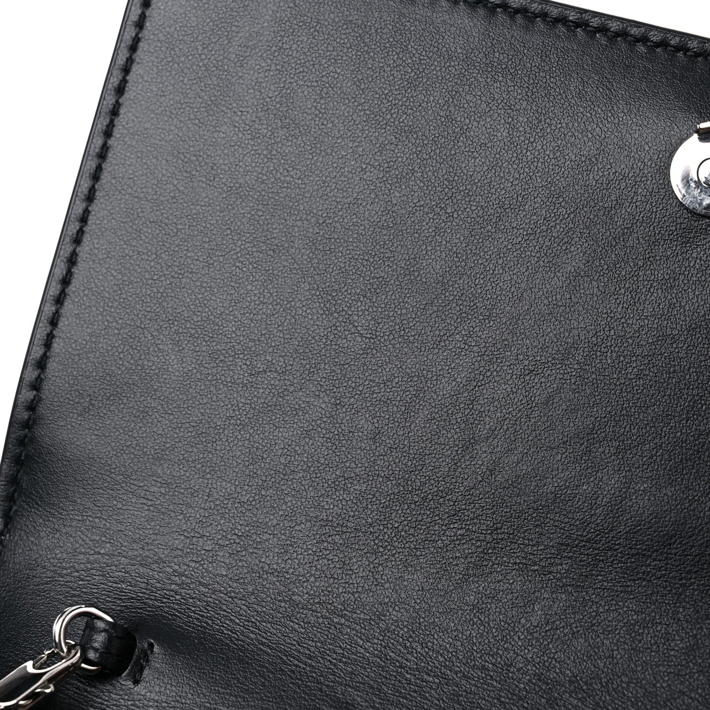 Calfskin Crocodile Embossed Monogram Sunset Chain Wallet Black