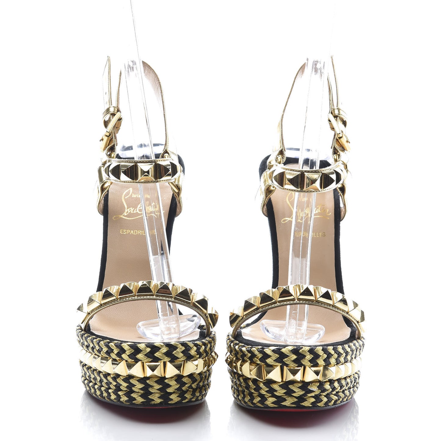 Suede Rope Cataclou 140 Wedge Sandals 37 Black Gold