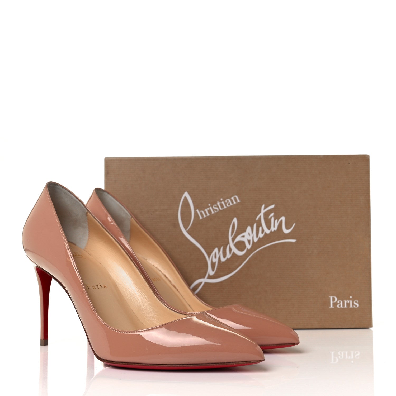 Christian Louboutin Patent Pigalle 85 Pumps 39 Nude 12 of 12