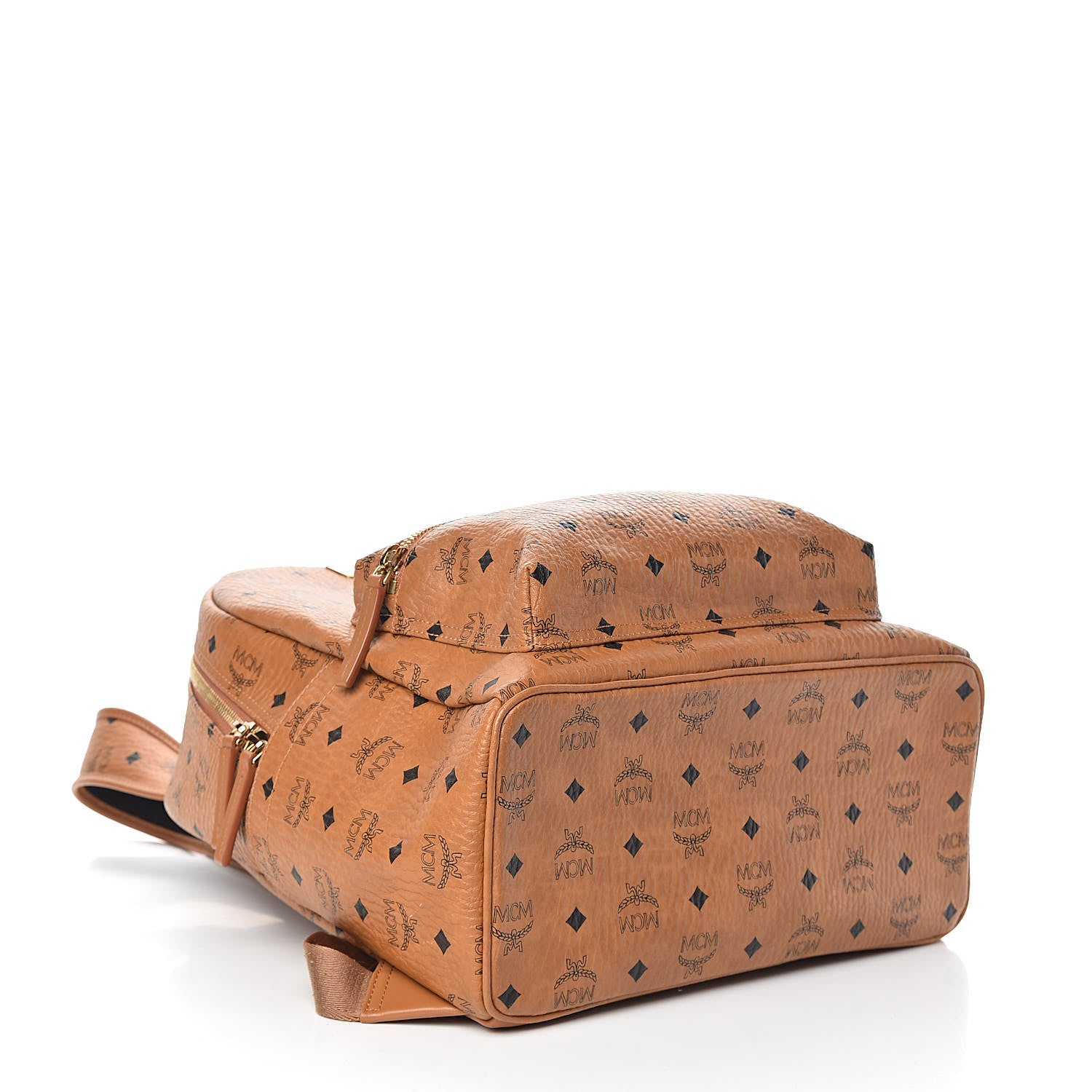 MCM Visetos Medium Stark Backpack Cognac 4 of 12