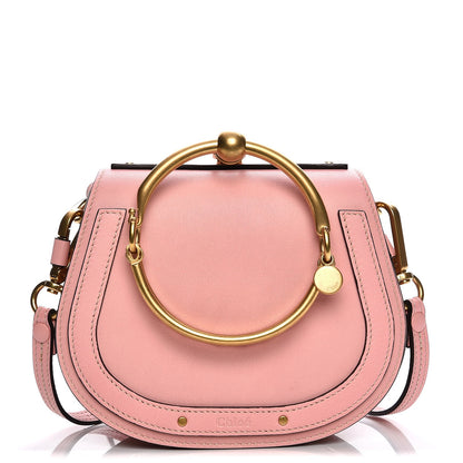 Chloe Calfskin Suede Small Nile Bracelet Bag Washed Pink 1 of 9