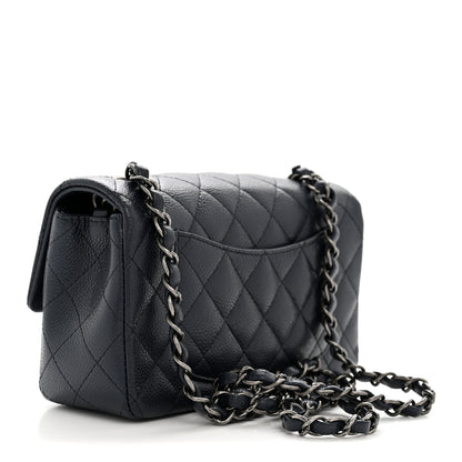 Chanel Caviar Quilted Mini Rectangular Flap Navy 3 of 14