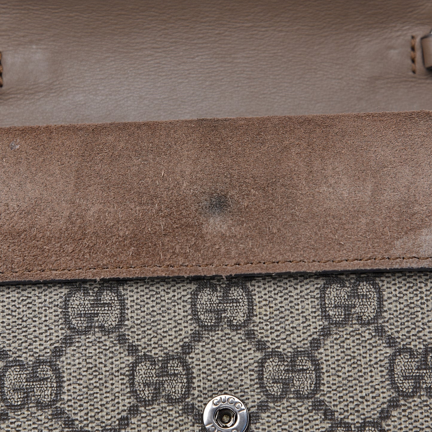 GG Supreme Monogram Super Mini Dionysus Shoulder Bag Taupe