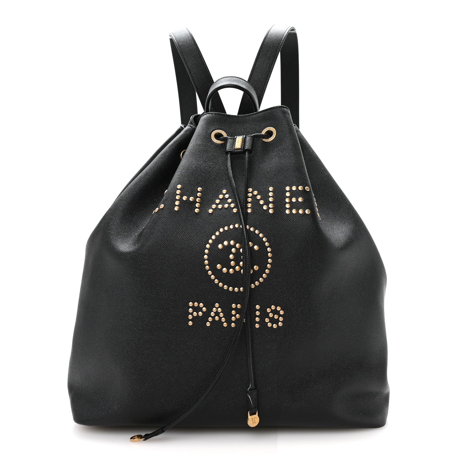 Chanel Caviar Deauville Drawstring Backpack Black 1 of 9