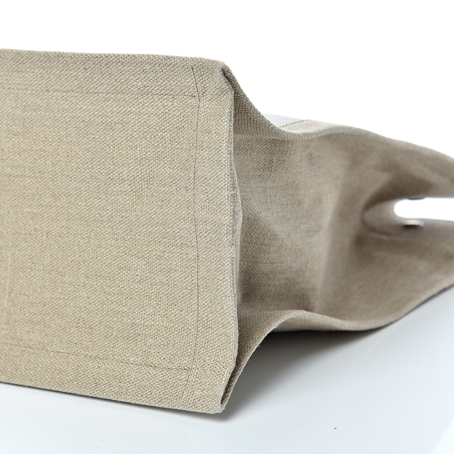 Linen Calfskin Rive Gauche Tote Optic White