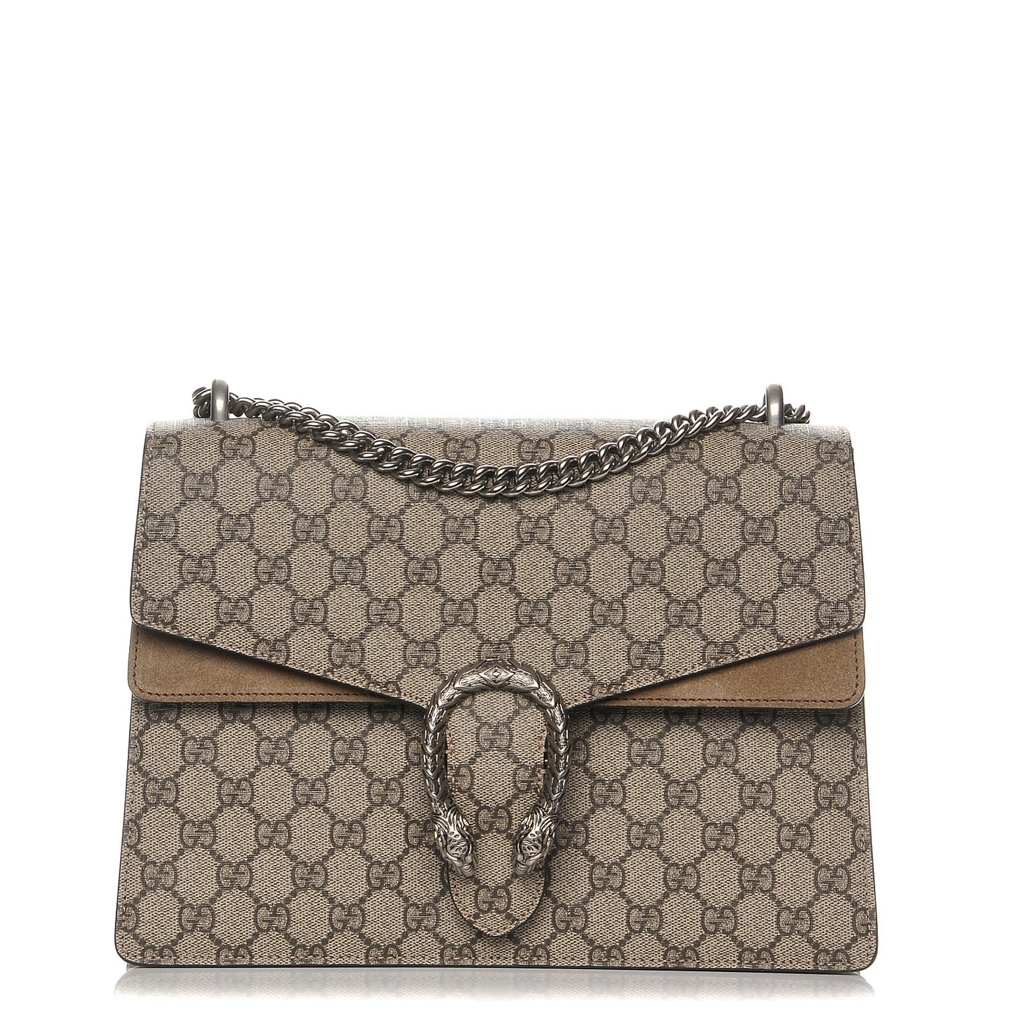 GG Supreme Monogram Medium Dionysus Shoulder Bag Taupe