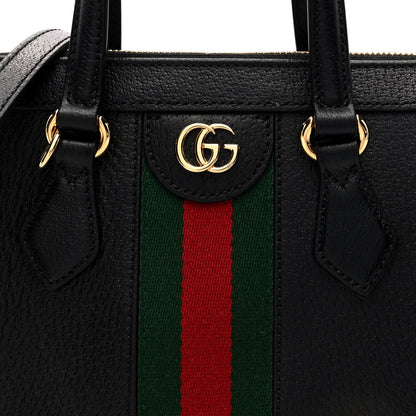 Gucci Textured Calfskin Web Small Ophidia Tote Bag Black 7 of 9