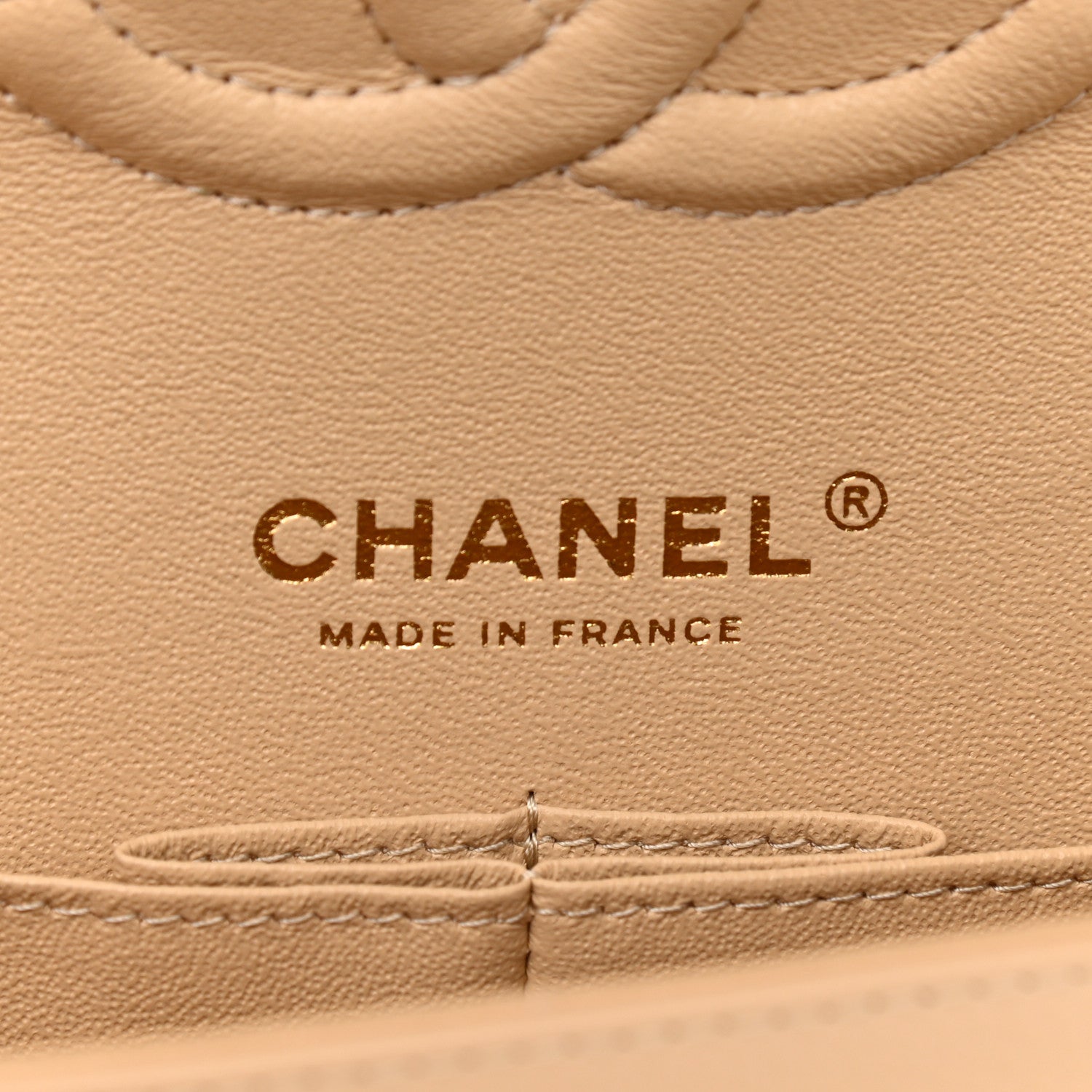 Chanel Caviar Quilted Medium Double Flap Beige 6 of 9