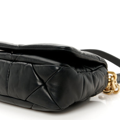 Prada Nappa Metal Quilted Small Patchwork System Flap Bag Black 10 of 10