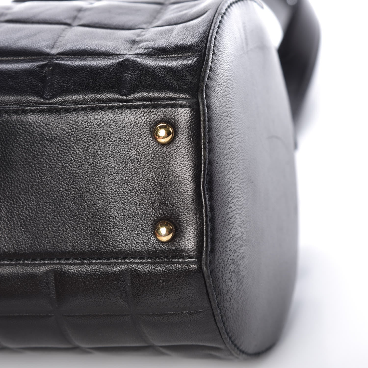 Chanel Lambskin Chocolate Bar Quilted CC Shoulder Bag Black 9 of 11