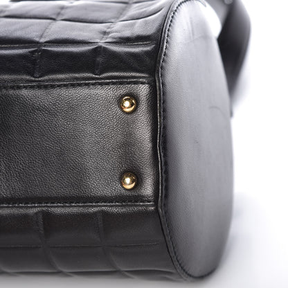 Chanel Lambskin Chocolate Bar Quilted CC Shoulder Bag Black 9 of 11