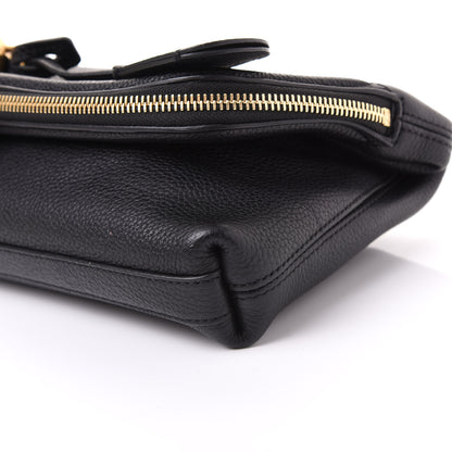 Alexander McQueen Grainy Calfskin Padlock Skull Clutch Black 6 of 8