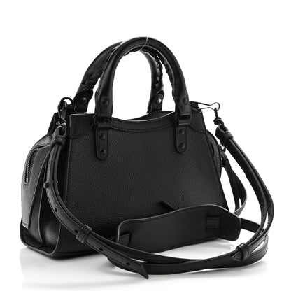 Balenciaga Grained Calfskin Neo Classic Black Hardware Mini City Black 3 of 11