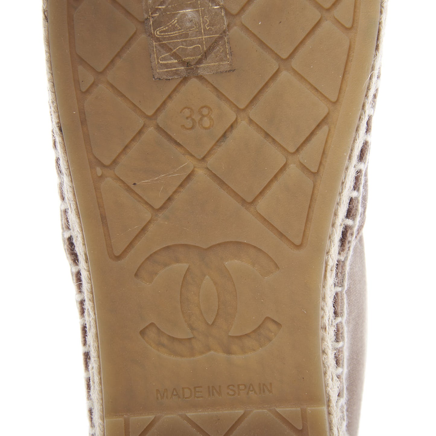 Velvet Logo Espadrilles 38 Beige Black