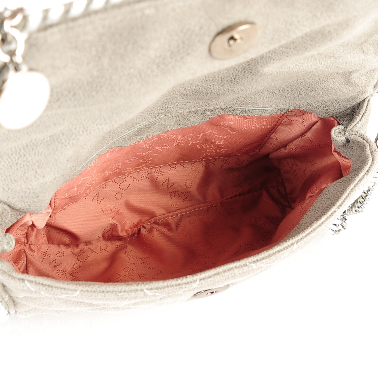 Stella McCartney Shaggy Deer Quilted Mini Falabella Light Grey 5 of 9