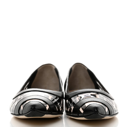 Fendi PVC Calfskin FF Colibri Ballerina Flats 36 Black 2 of 8