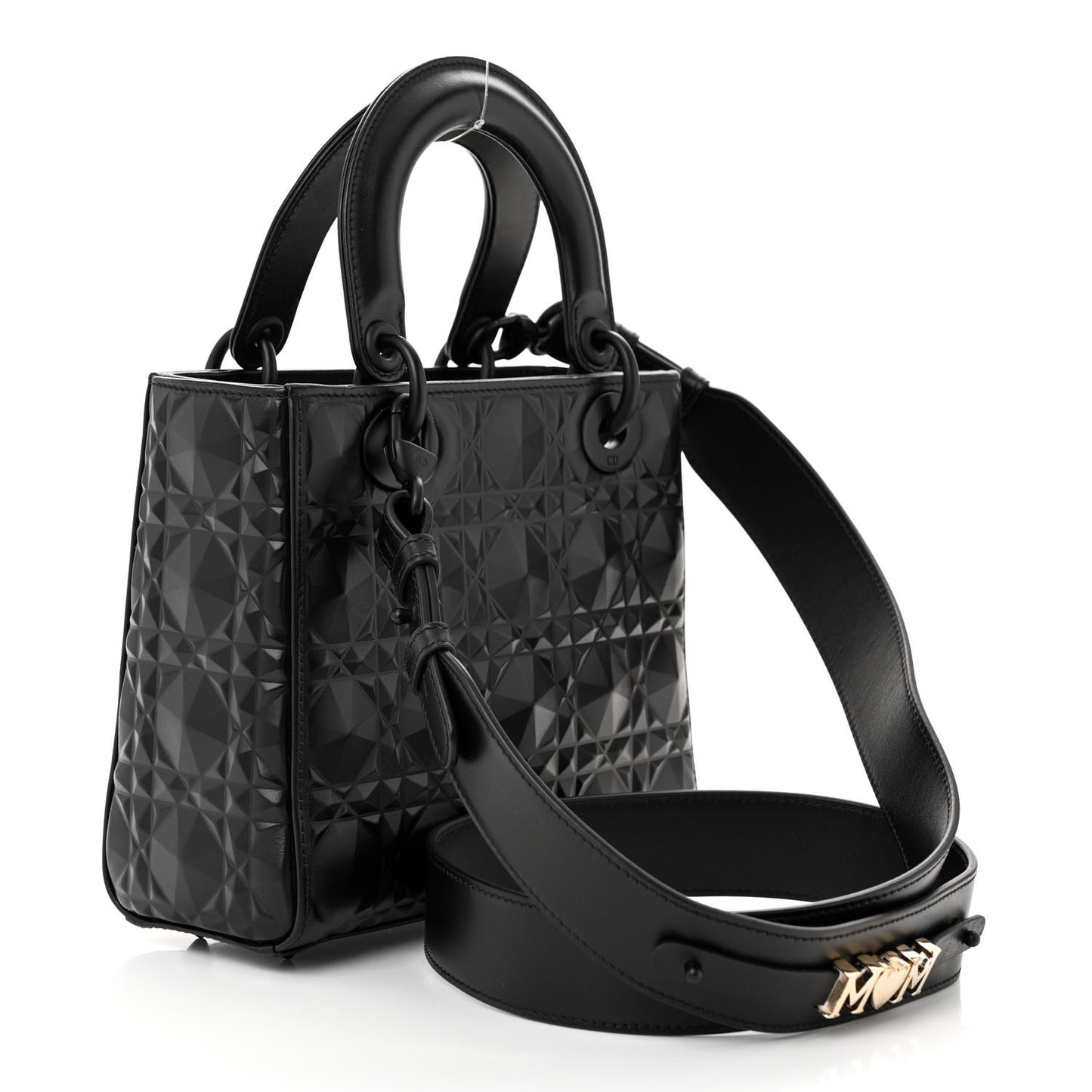 Calfskin Cannage Diamond Small My ABCDior Lady Dior Black