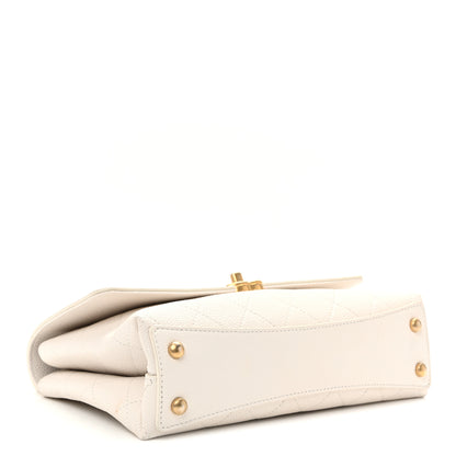 Chanel Grained Calfskin Small Stitched Flap White 4 of 10