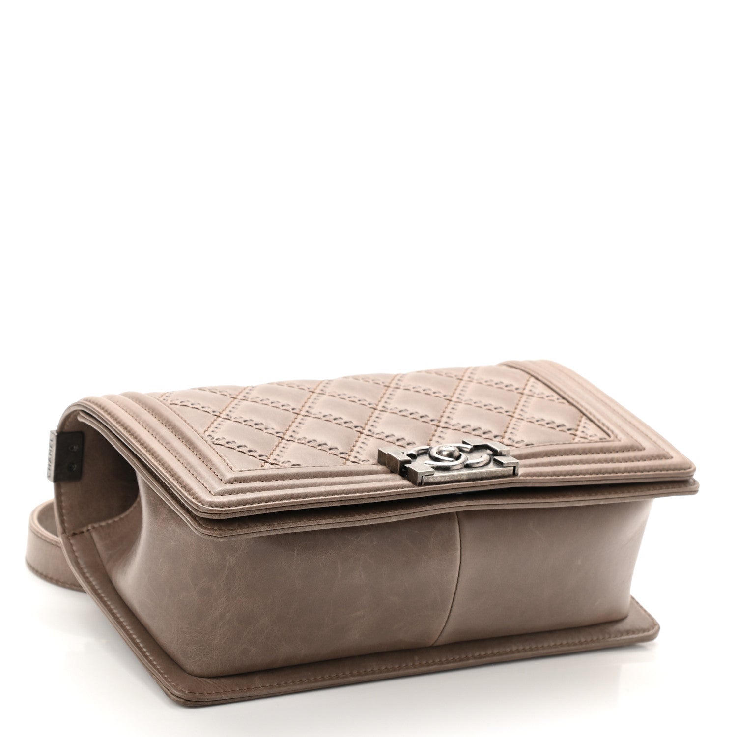 Chanel Calfskin Double Stitch Medium Boy Flap Brown 4 of 11