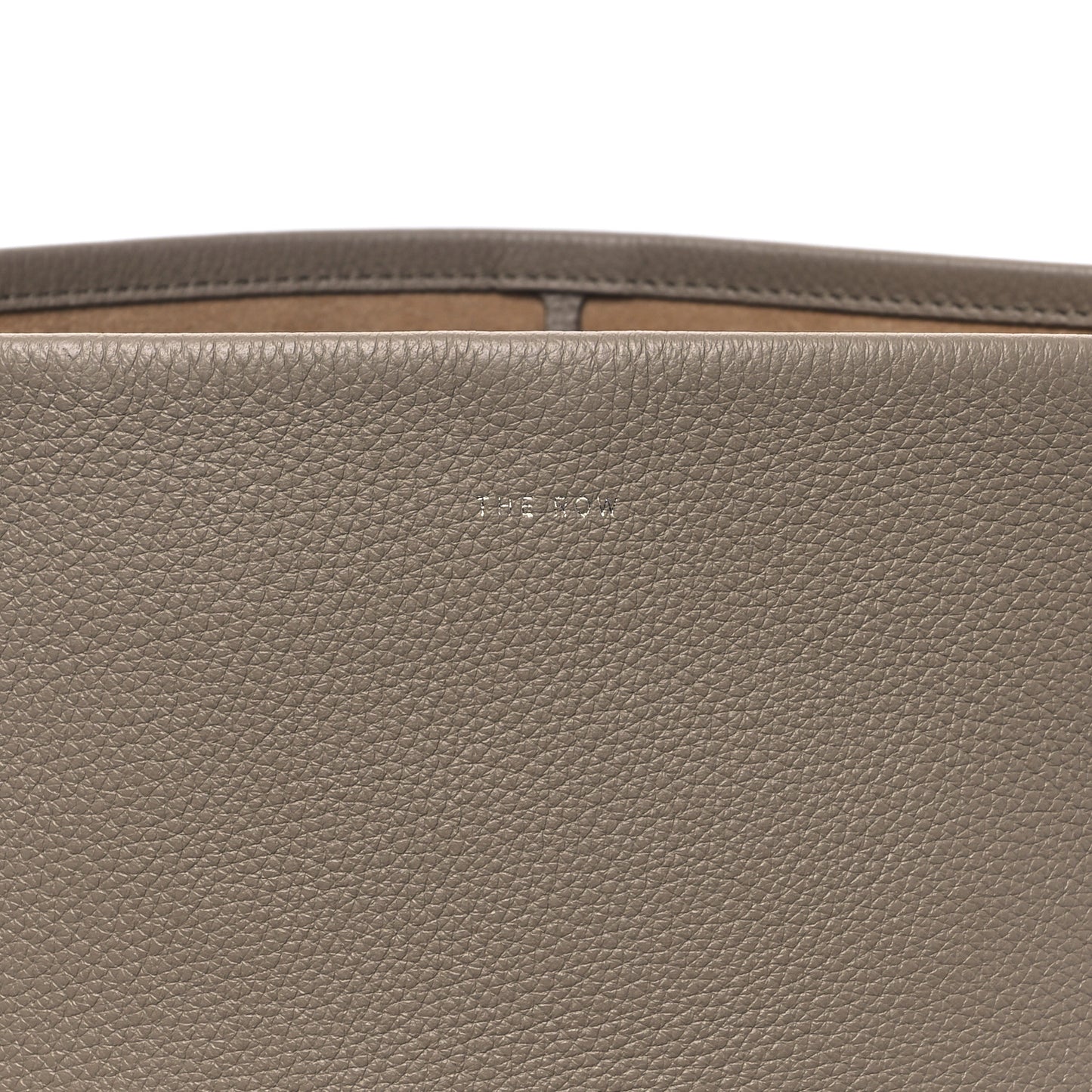 Grained Calfskin Medium N/S Park Tote Dark Taupe