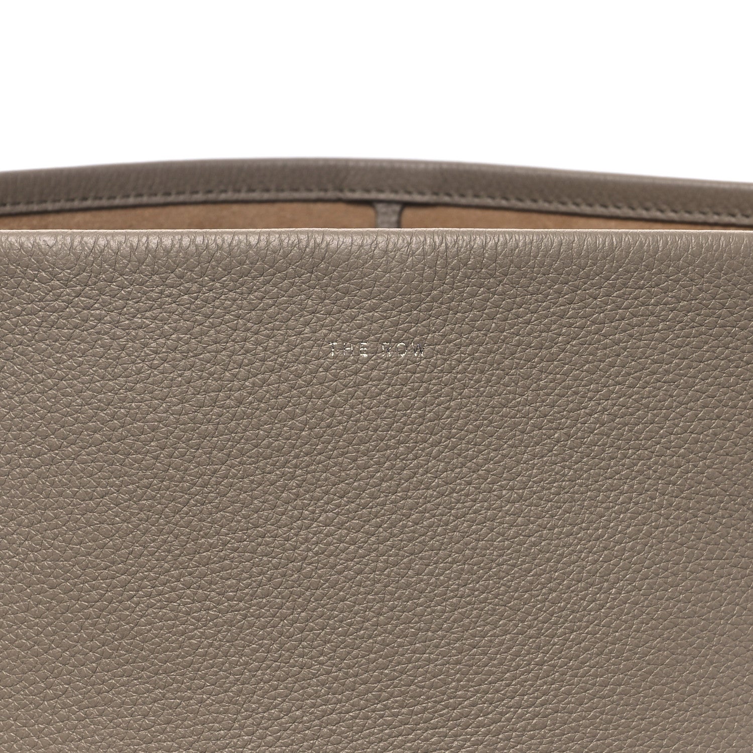 The Row Grained Calfskin Medium N/S Park Tote Dark Taupe 7 of 9