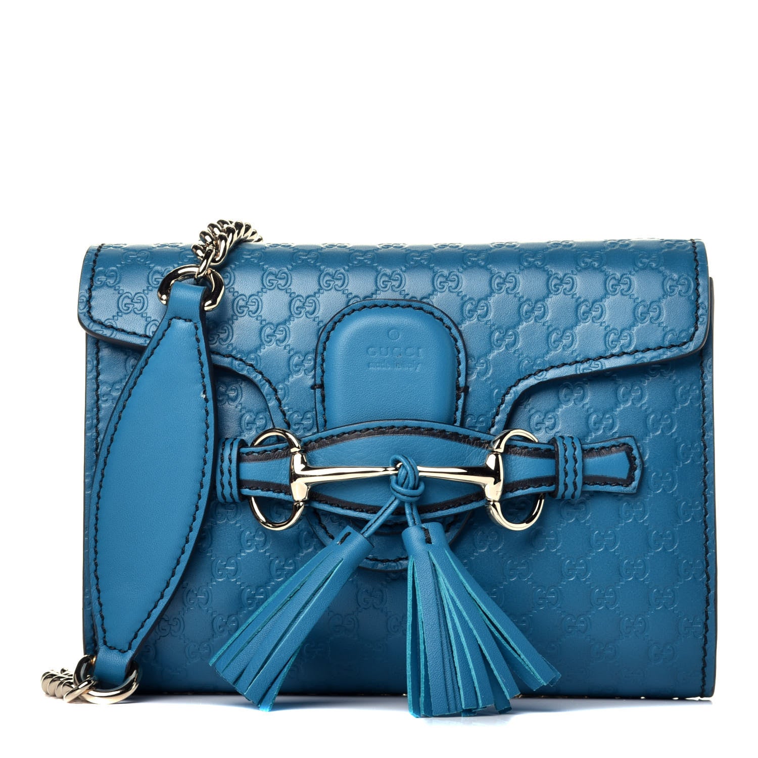 Gucci Microguccissima Mini Emily Shoulder Bag Deep Cobalt 1 of 9