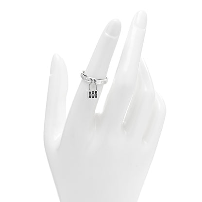 Tiffany Sterling Silver 1837 Lock Charm Ring 51 5.75 2 of 4