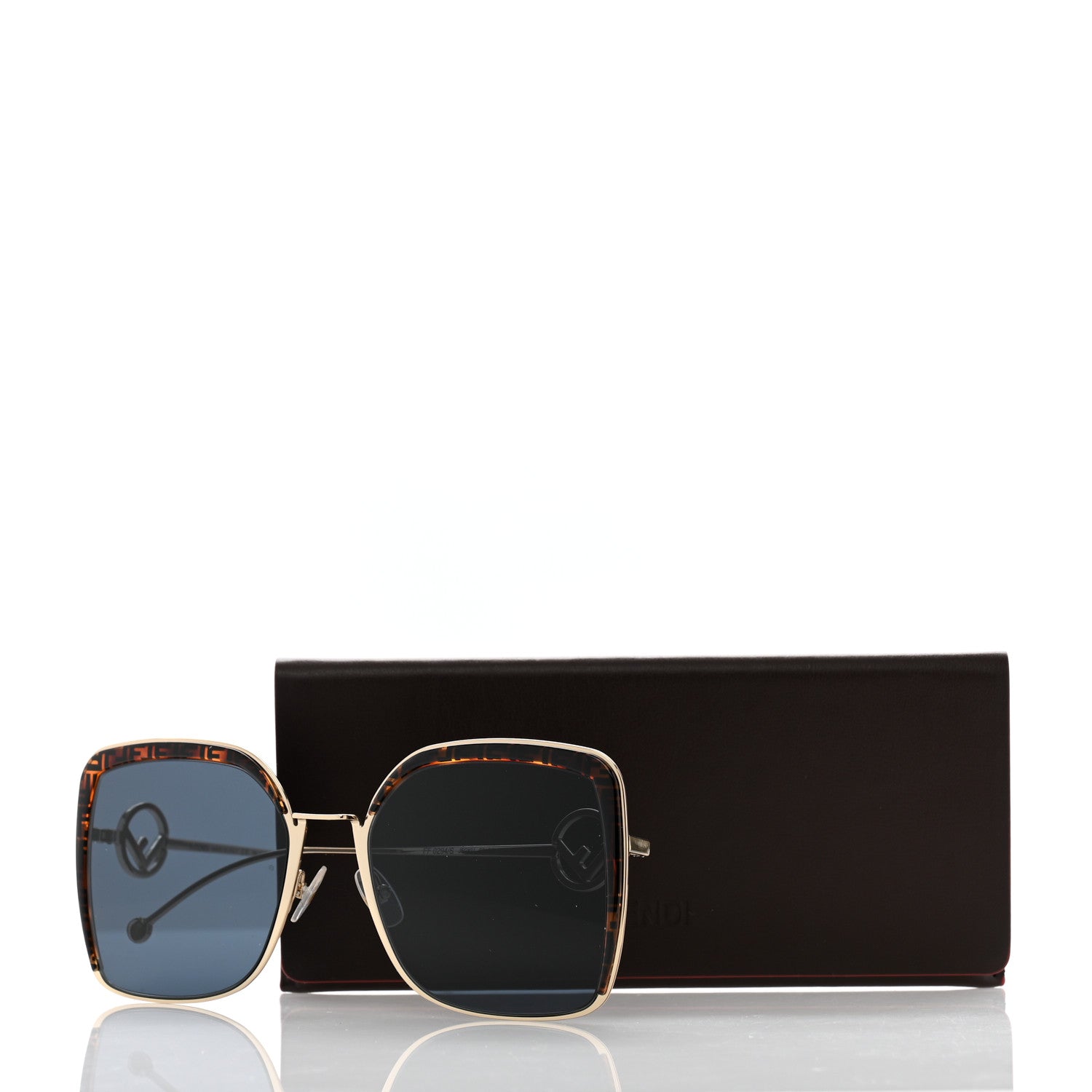 Fendi Metal Acetate F is Fendi Square Sunglasses FF 0294/S Gold 7 of 7