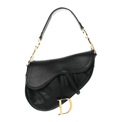 Christian Dior Shiny Goatskin Saddle Bag Black 1 of 9
