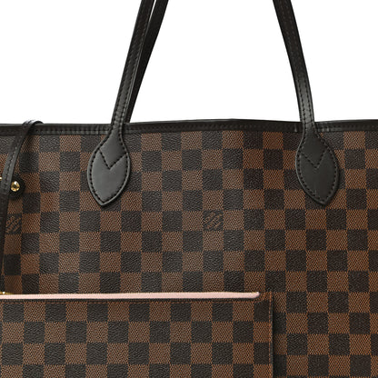 Louis Vuitton Damier Ebene Neo Neverfull MM Rose Ballerine 9 of 13