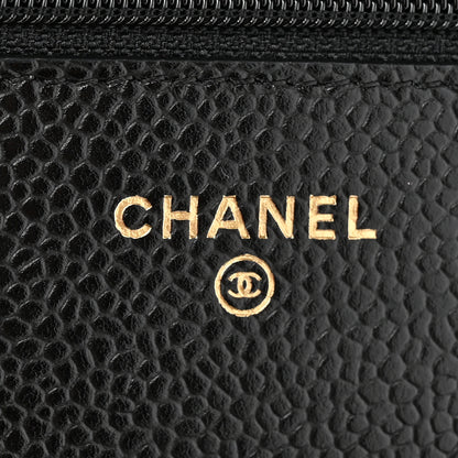 Chanel Caviar Quilted Wallet on Chain WOC Black 6 of 11