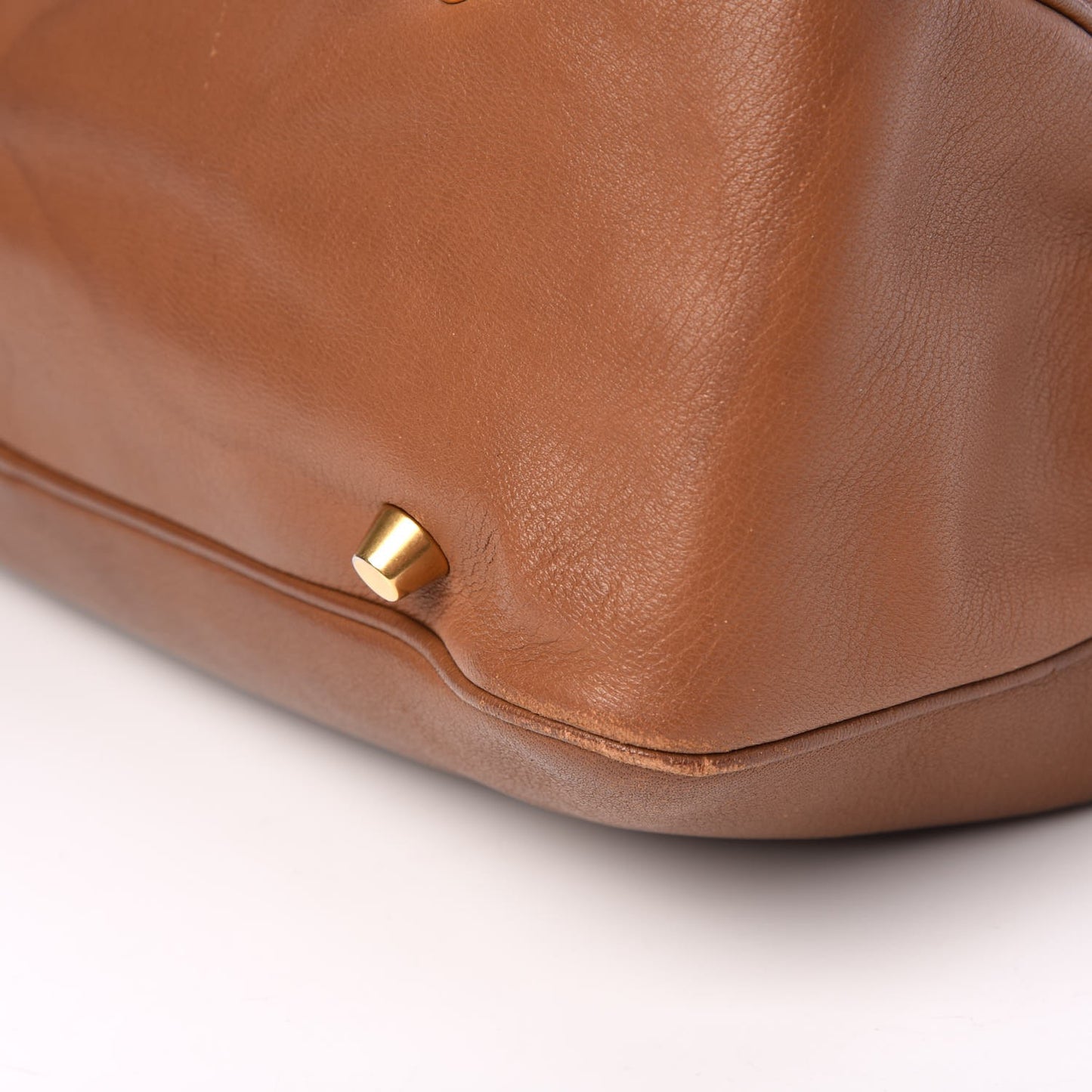 Calfskin Top Handle Tote Tan