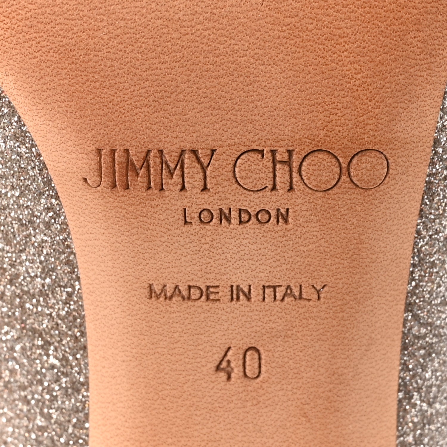 Jimmy Choo Dusty Glitter Romy 100 Pumps 40 Platinum Ice 7 of 8