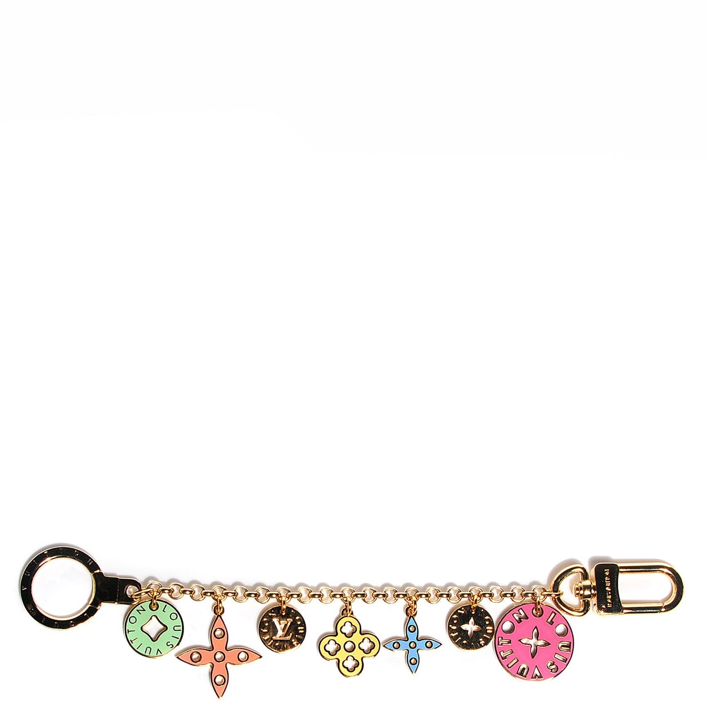 Enamel Looping Chain Key Ring Multicolor
