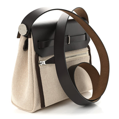 Hermes Military Toile Vache Hunter Herbag Zip Retourne 20 Ecru Beige Ebene 3 of 11