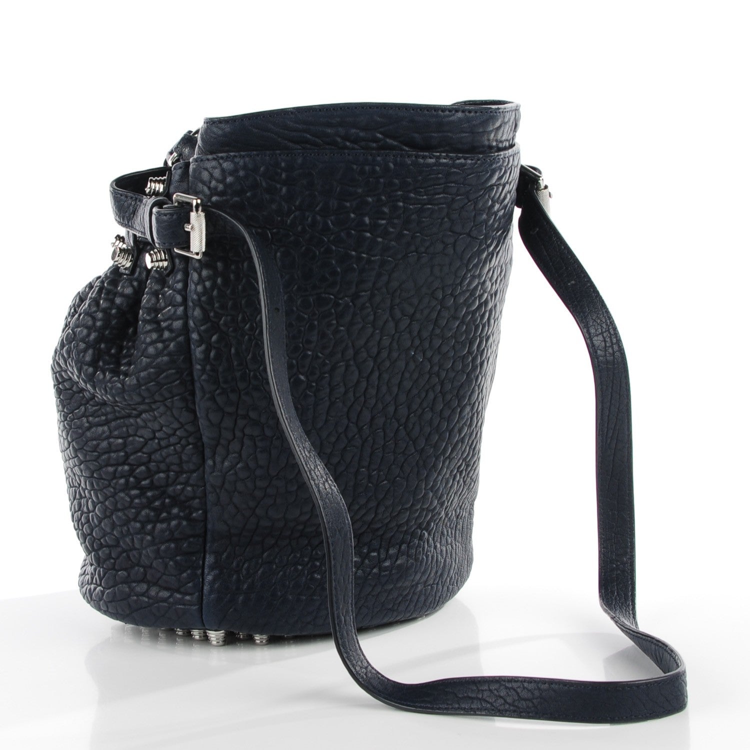 Alexander Wang Pebbled Lambskin Diego Bucket Midnight 3 of 7