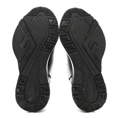 Fendi Vitello FF Womens Fendi Flow Low Top Sneakers 38.5 Black 5 of 12