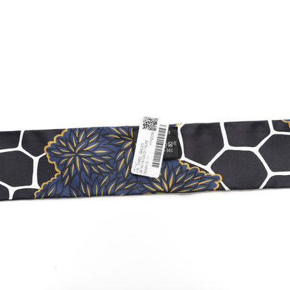 Hermes Silk Three Graces Twilly Black Gold Taupe 2 of 5