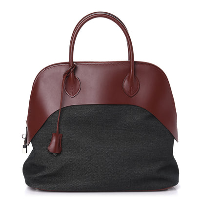 Hermes Toile Vache Hunter Paddock Bolide 35 Grey Rouge H 1 of 10