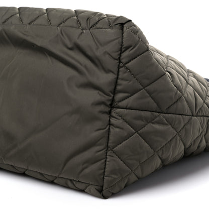 Chanel Nylon Quilted Large Coco Cocoon Tote Khaki 9 of 12