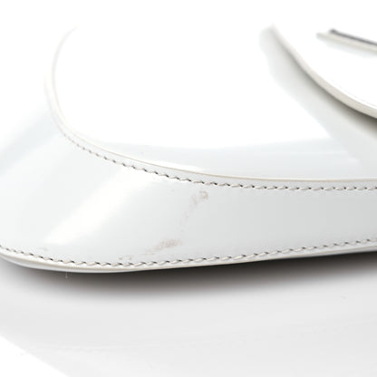 Prada Spazzolato Cleo Flap Shoulder Bag White 9 of 9